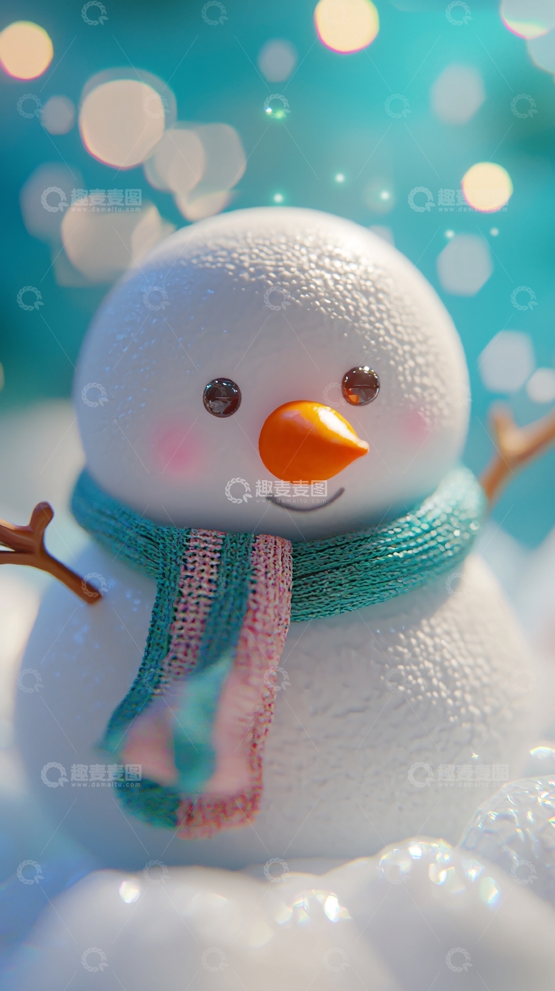 高清大图下载【趣麦麦图】可爱雪人
