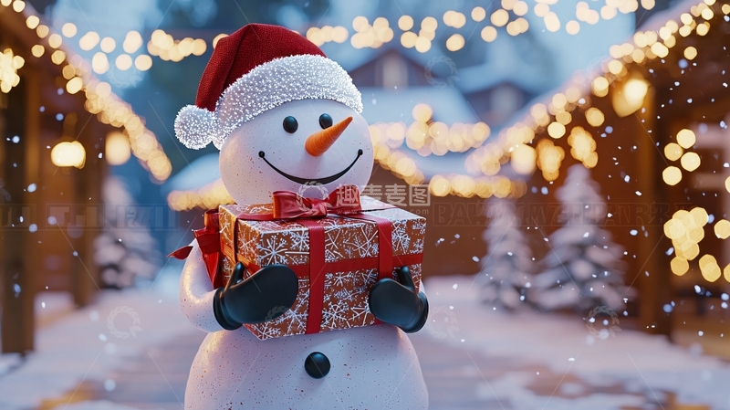 高清大图下载【趣麦麦图】圣诞雪人