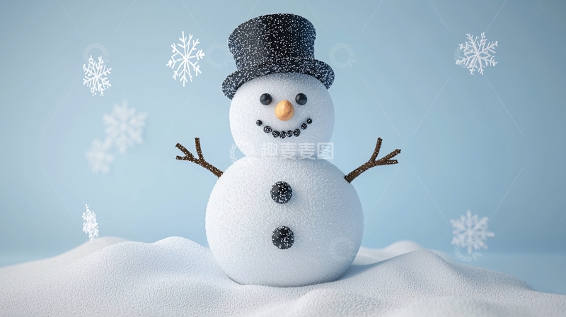 高清大图下载【趣麦麦图】可爱卡通雪人