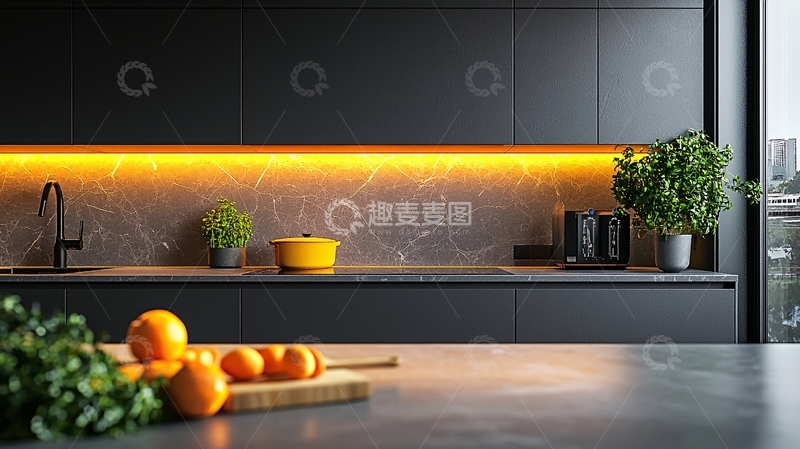 高清大图下载【趣麦麦图】现代简约厨房