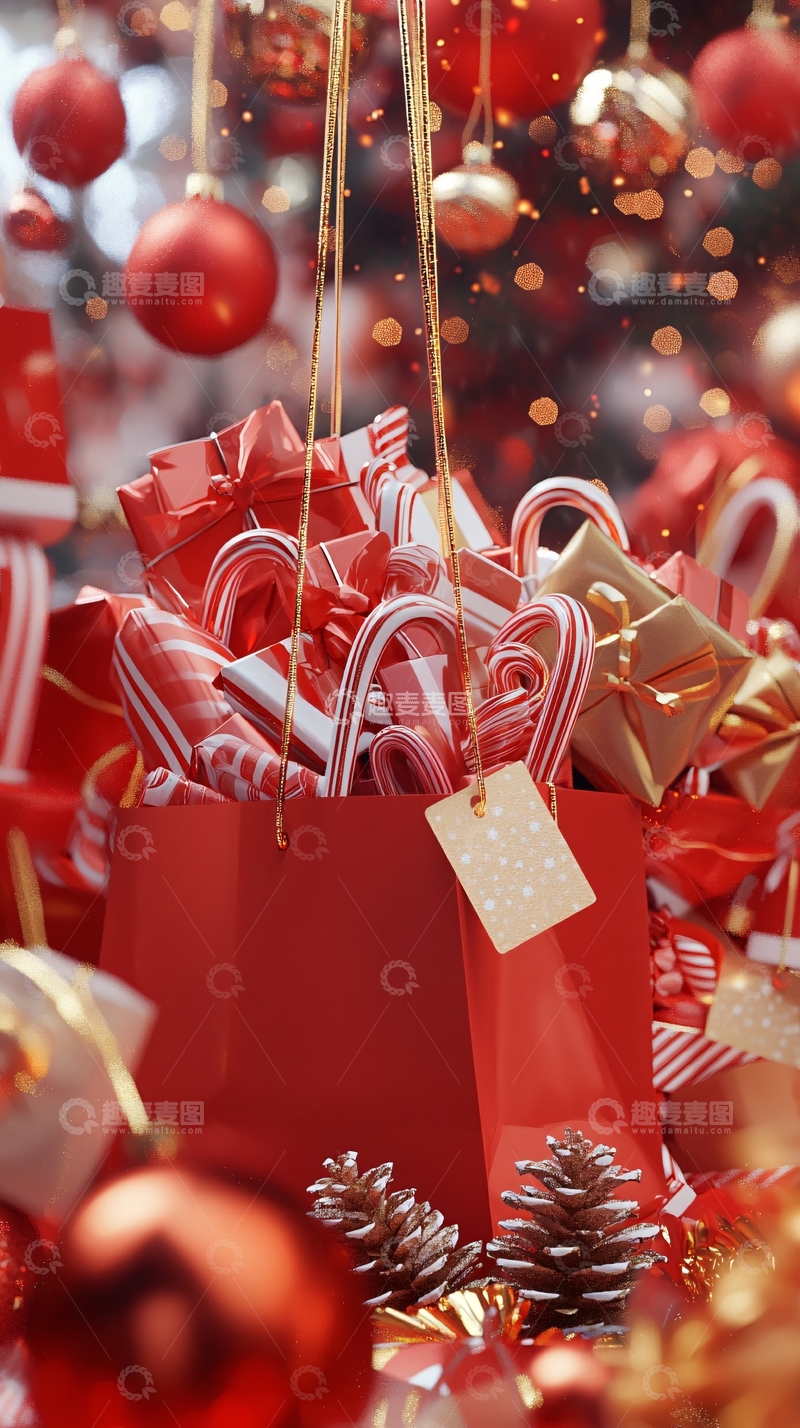 高清大图下载【趣麦麦图】圣诞节礼物袋