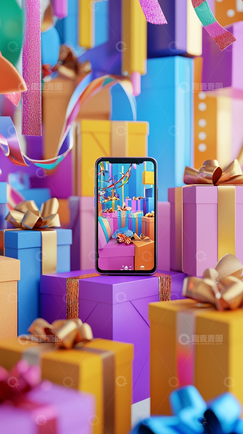 高清大图下载【趣麦麦图】手机屏幕显示礼物
