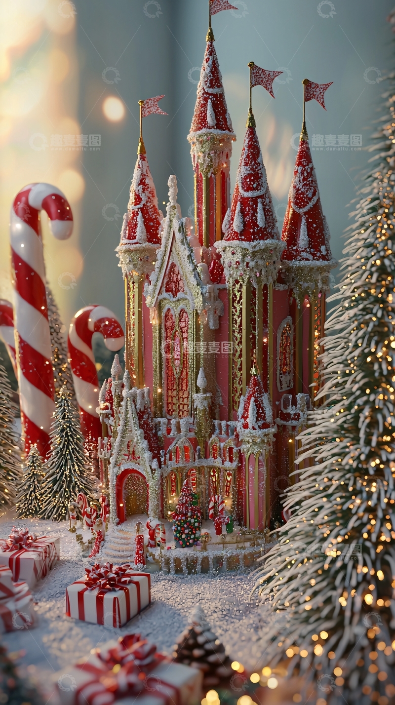 高清大图下载【趣麦麦图】圣诞糖果城堡