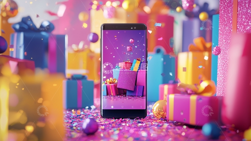高清大图下载【趣麦麦图】-多彩礼物手机背景