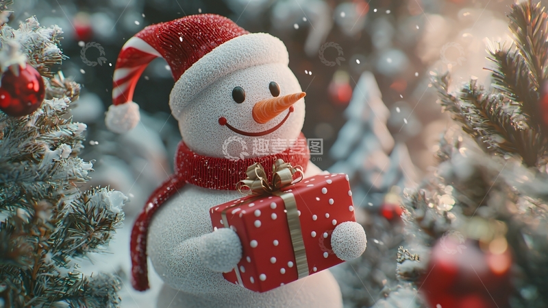 高清大图下载【趣麦麦图】圣诞雪人