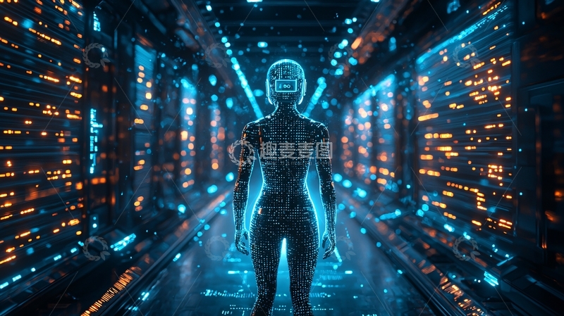 高清大图下载【趣麦麦图】未来科技女性