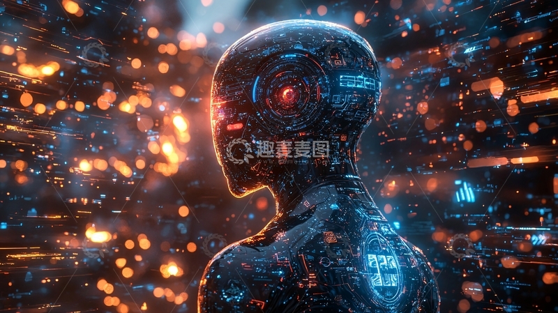 高清大图下载【趣麦麦图】未来科技感机器人