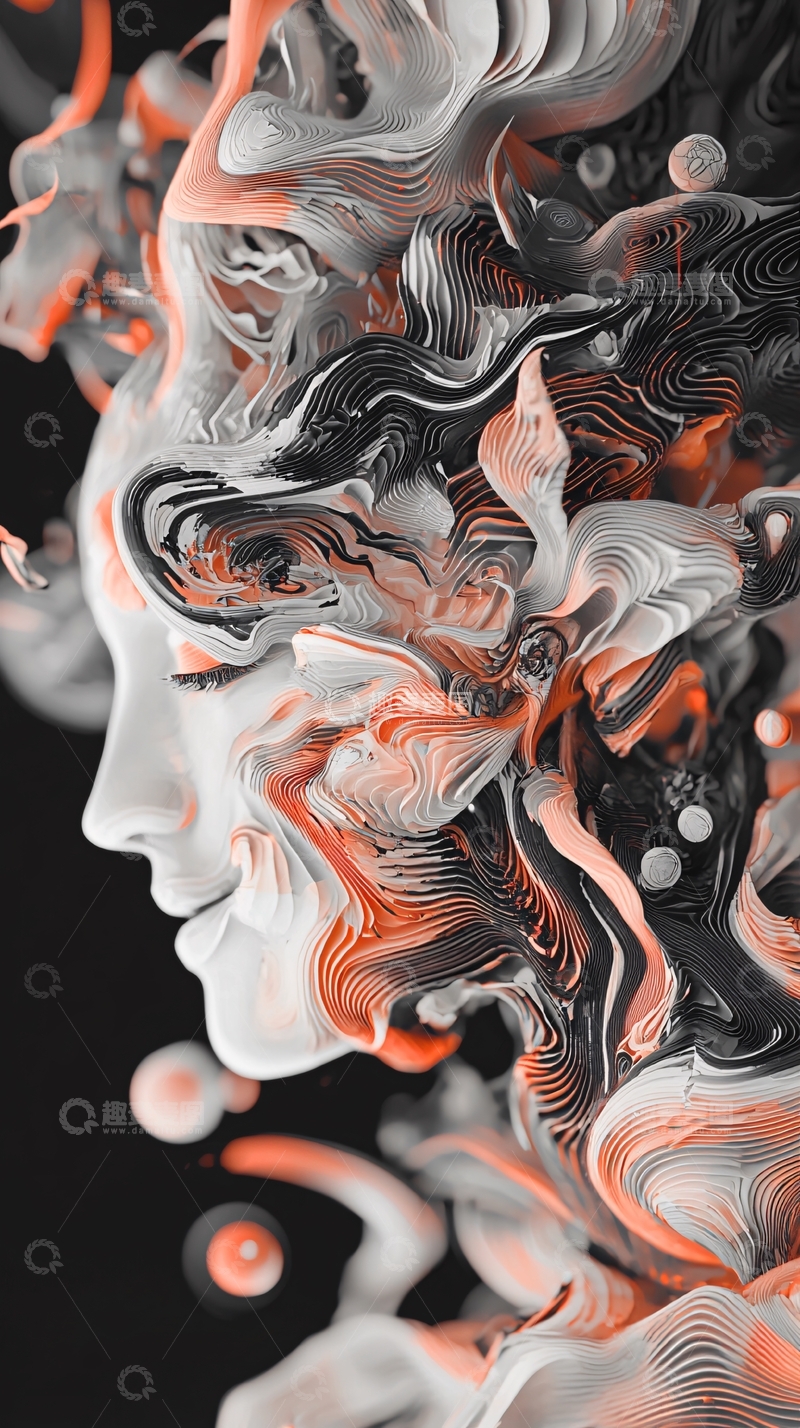 高清大图下载【趣麦麦图】抽象女性肖像