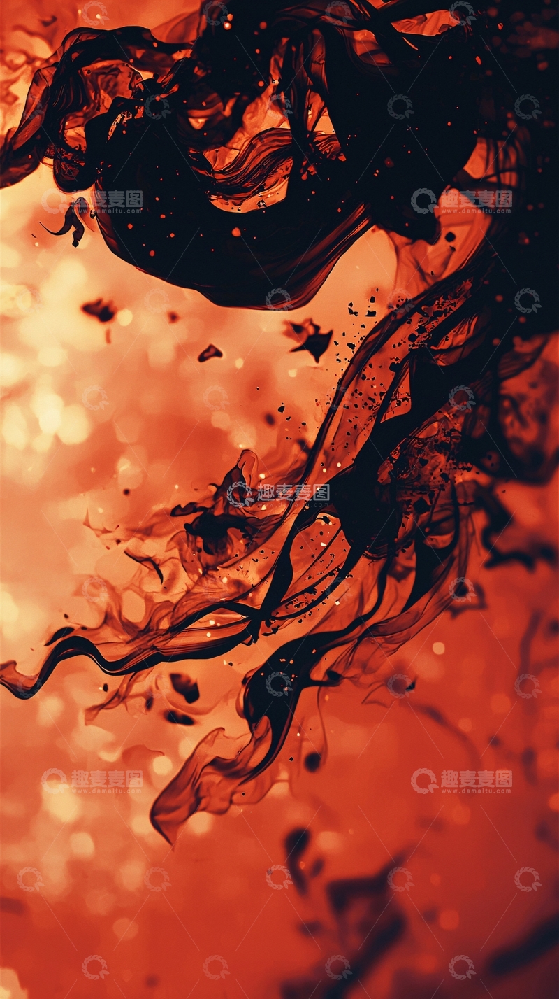 高清大图下载【趣麦麦图】黑色墨迹