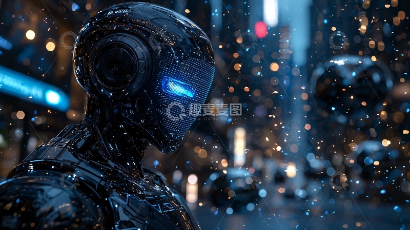 高清大图下载【趣麦麦图】未来科技感的机器人