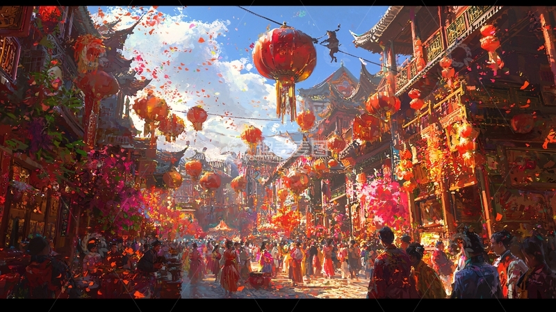 高清大图下载【趣麦麦图】中国古风街景