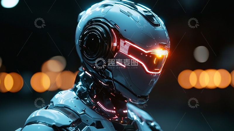 高清大图下载【趣麦麦图】未来战士头部特写