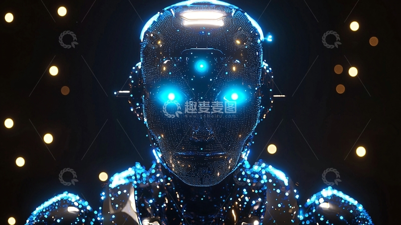 高清大图下载【趣麦麦图】科技感机器人头像