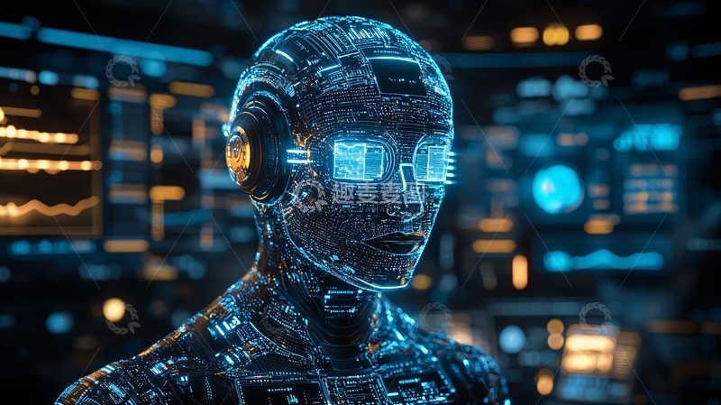 高清大图下载【趣麦麦图】科技感机器人