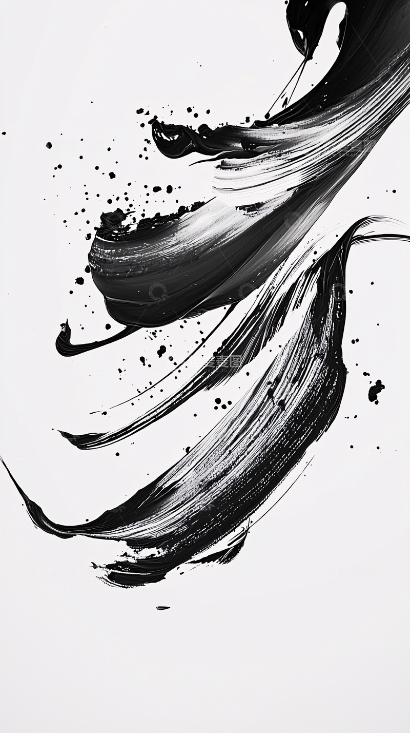 高清大图下载【趣麦麦图】黑白抽象画
