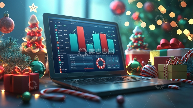 高清大图下载【趣麦麦图】圣诞节金融数据