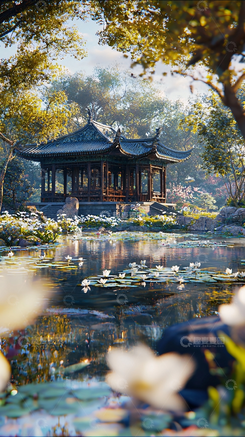 高清大图下载【趣麦麦图】中式园林建筑