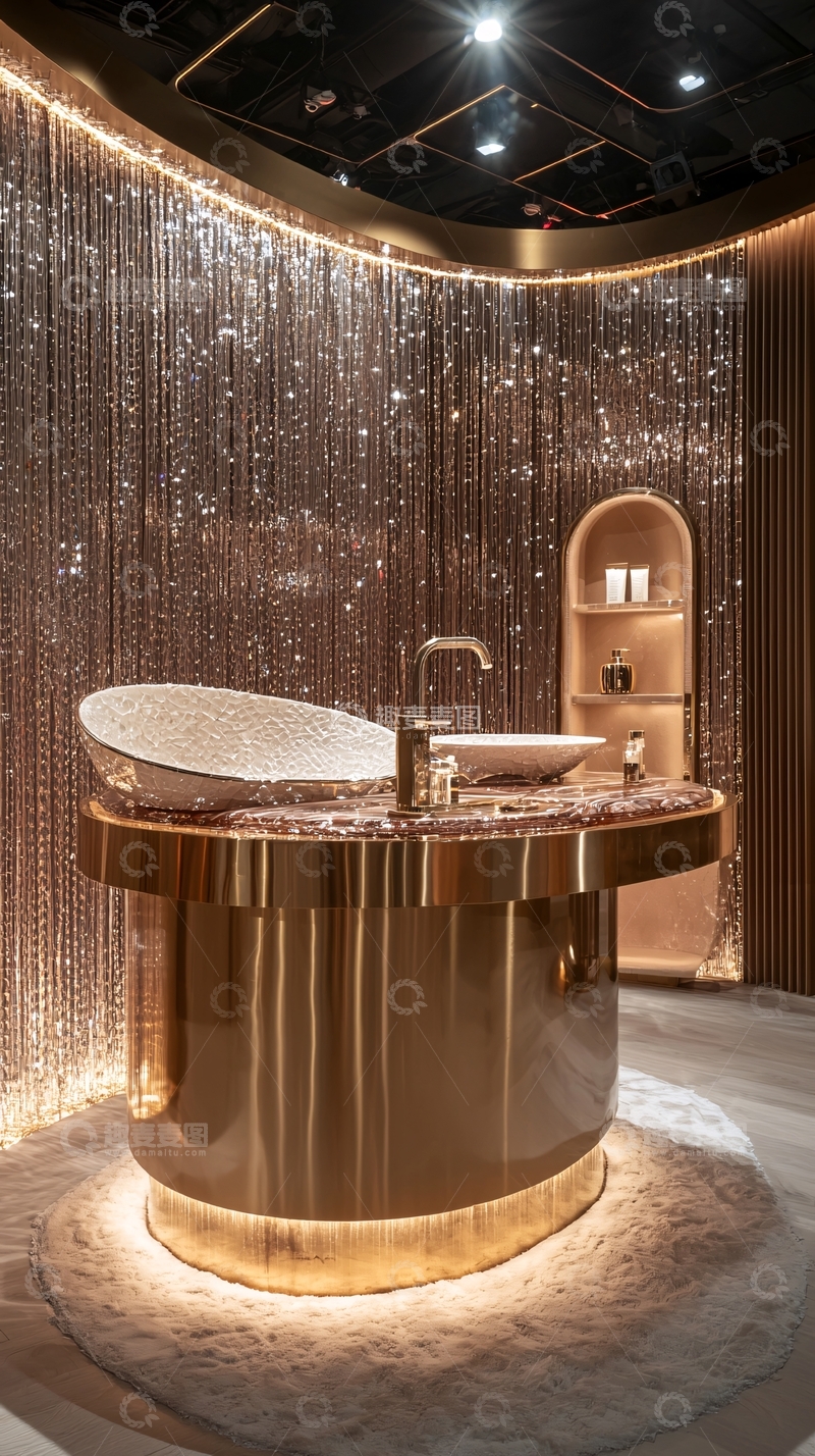 高清大图下载【趣麦麦图】奢华金色卫浴空间设计