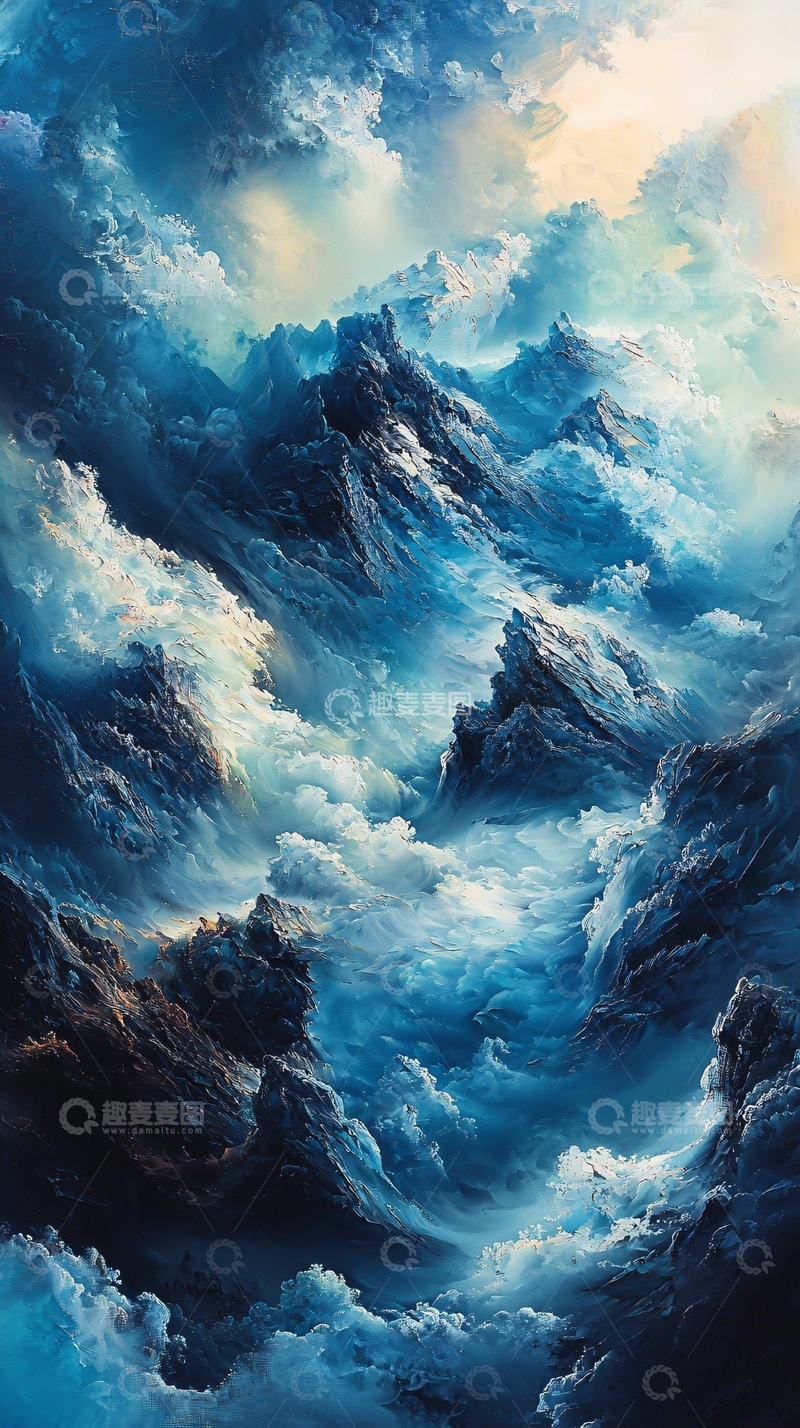 高清大图下载【趣麦麦图】云海山峰