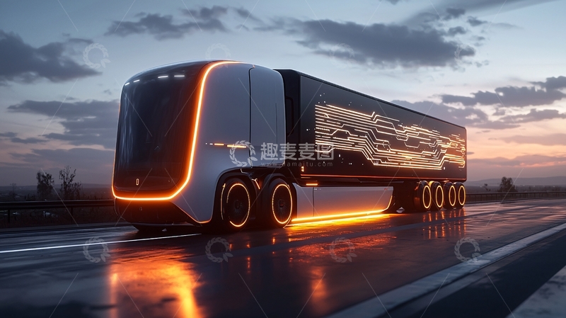 高清大图下载【趣麦麦图】未来感卡车