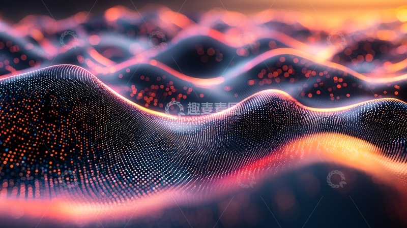 高清大图下载【趣麦麦图】粒子波浪