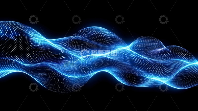 高清大图下载【趣麦麦图】蓝色光波纹