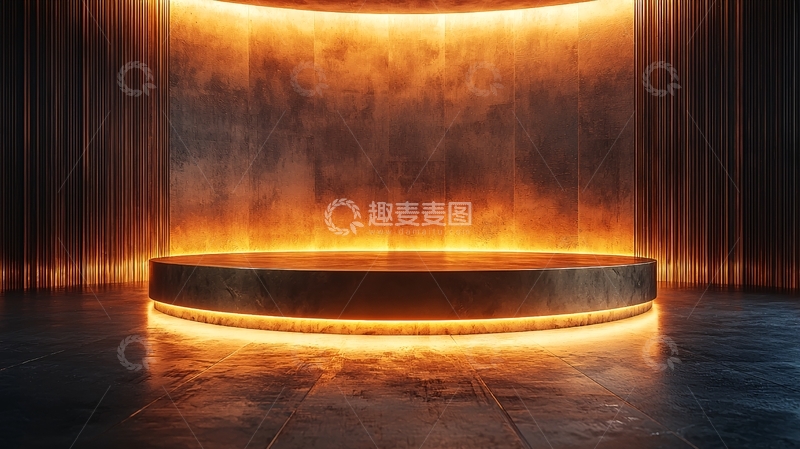 高清大图下载【趣麦麦图】圆形发光平台