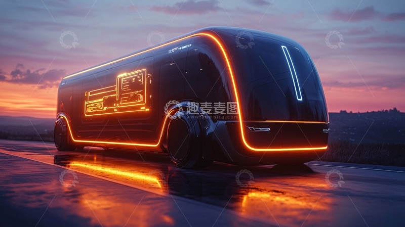 高清大图下载【趣麦麦图】未来感自动驾驶汽车