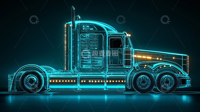 高清大图下载【趣麦麦图】科技感卡车未来风格