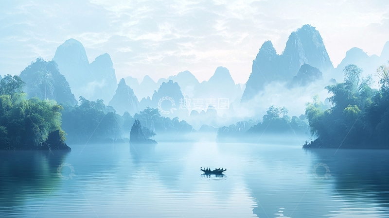 高清大图下载【趣麦麦图】水墨山水画254