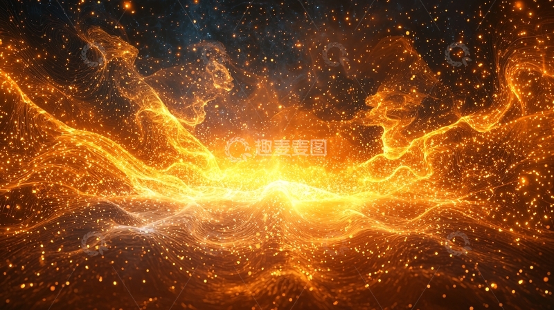 高清大图下载【趣麦麦图】宇宙星云火焰般的爆发