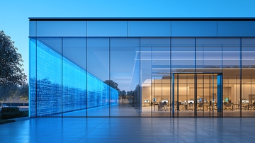 现代玻璃幕墙建筑外立面