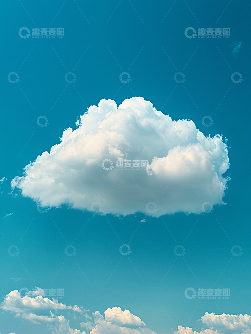 高清大图下载【趣麦麦图】天空中的蓬松白云