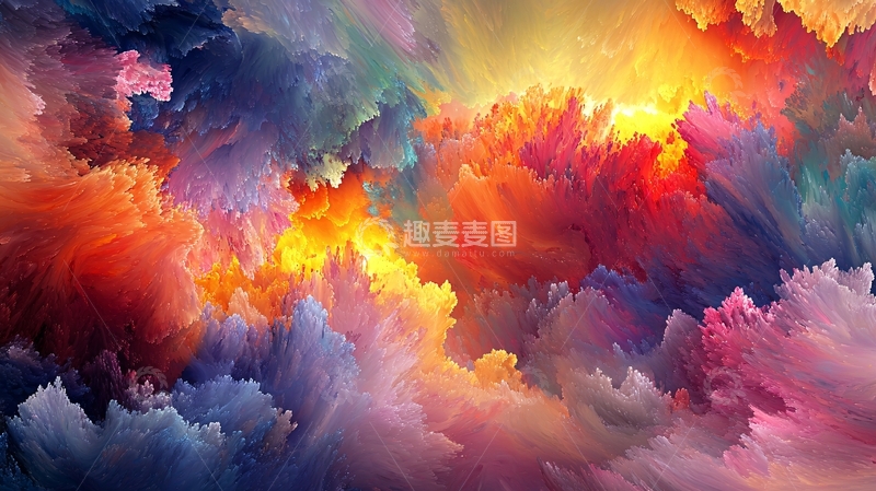 高清大图下载【趣麦麦图】绚丽多彩的抽象云彩