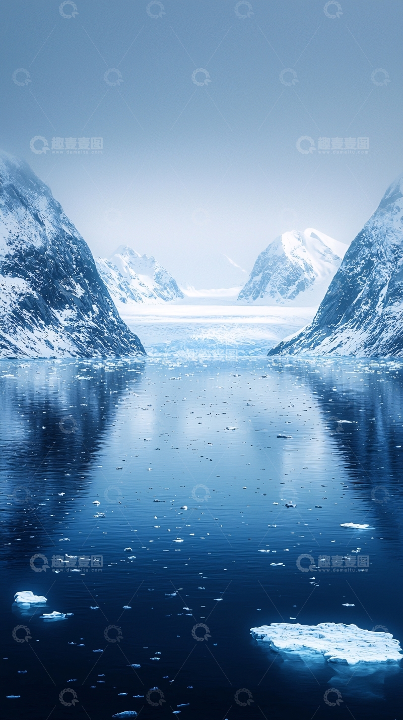 高清大图下载【趣麦麦图】冰雪覆盖的山脉