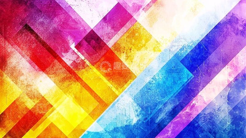 高清大图下载【趣麦麦图】彩色几何抽象背景