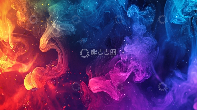 高清大图下载【趣麦麦图】彩色烟雾背景