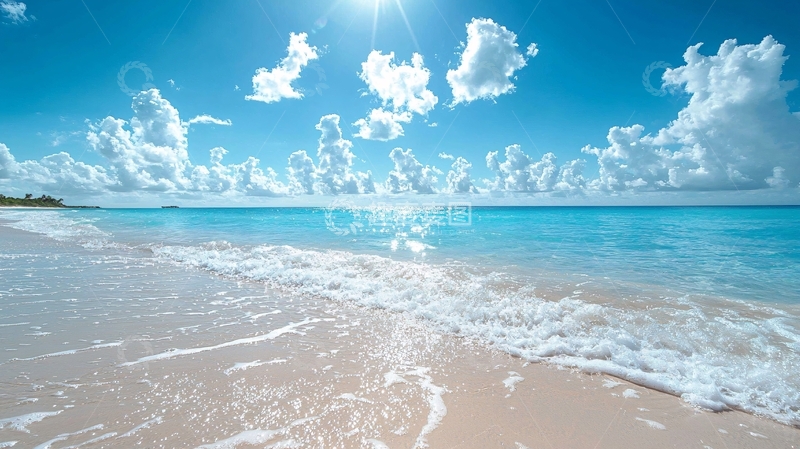 高清大图下载【趣麦麦图】阳光明媚的海滩风景