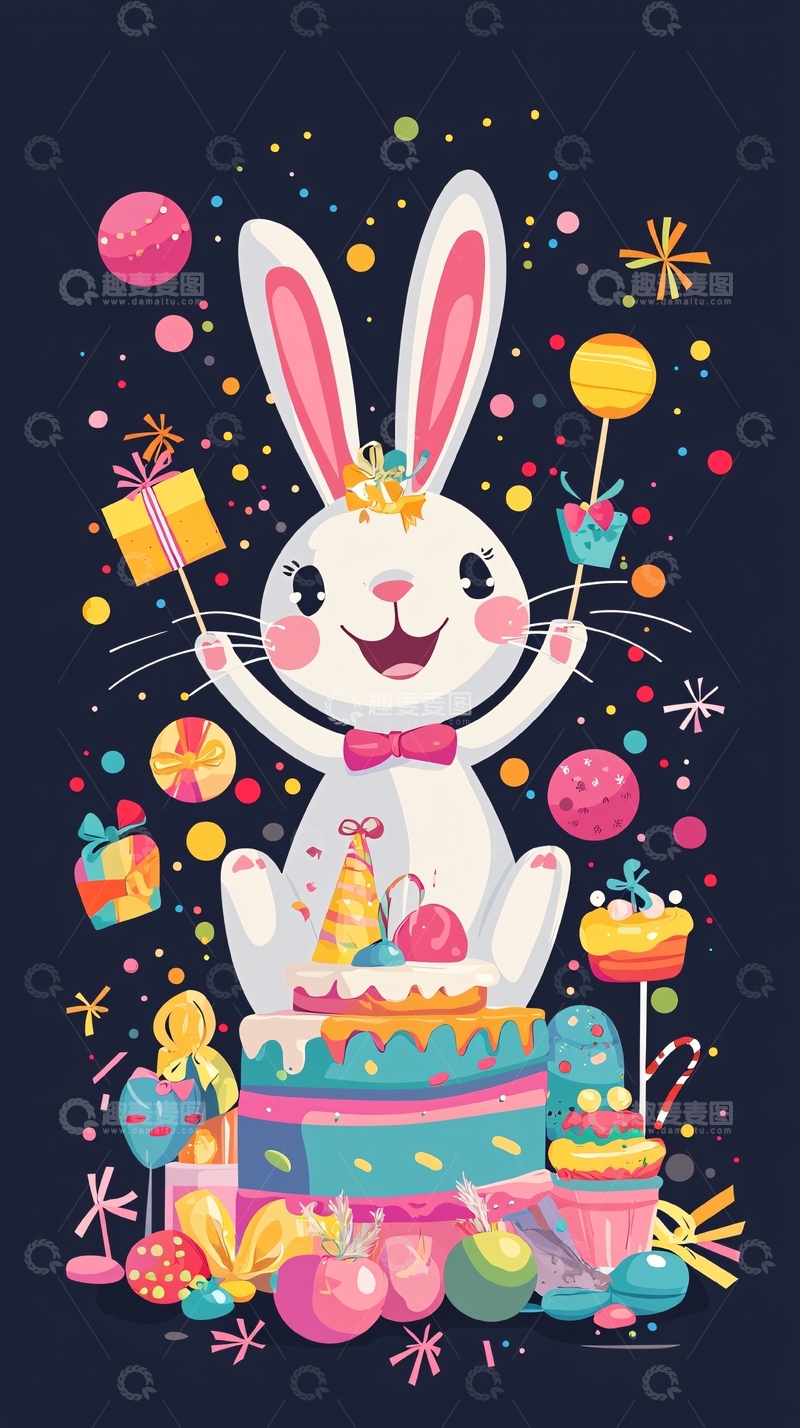 高清大图下载【趣麦麦图】卡通兔子