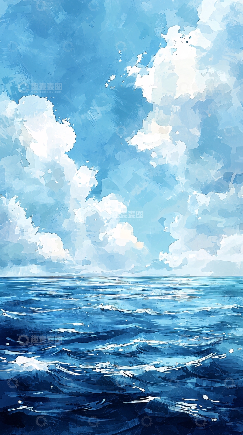 高清大图下载【趣麦麦图】清澈的海面