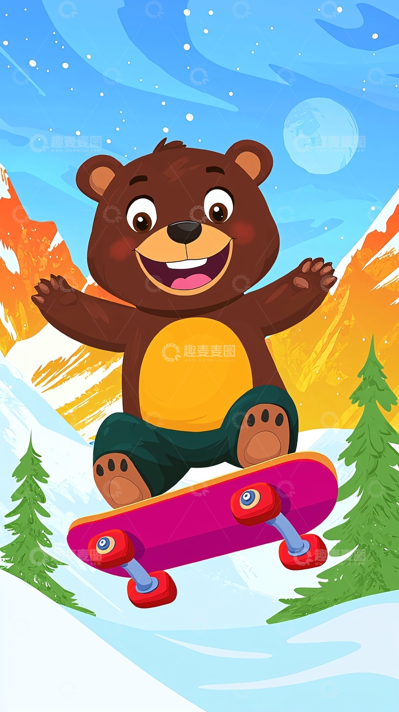 高清大图下载【趣麦麦图】卡通熊