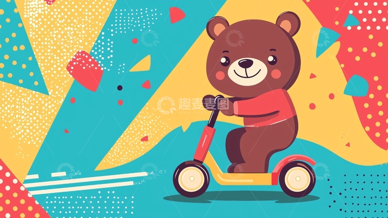 高清大图下载【趣麦麦图】卡通小熊