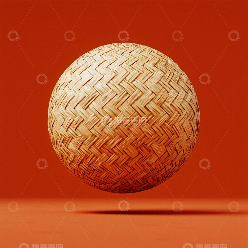 高清大图下载【趣麦麦图】竹编球体