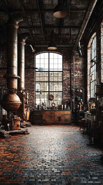 工业时代的废弃工厂车间