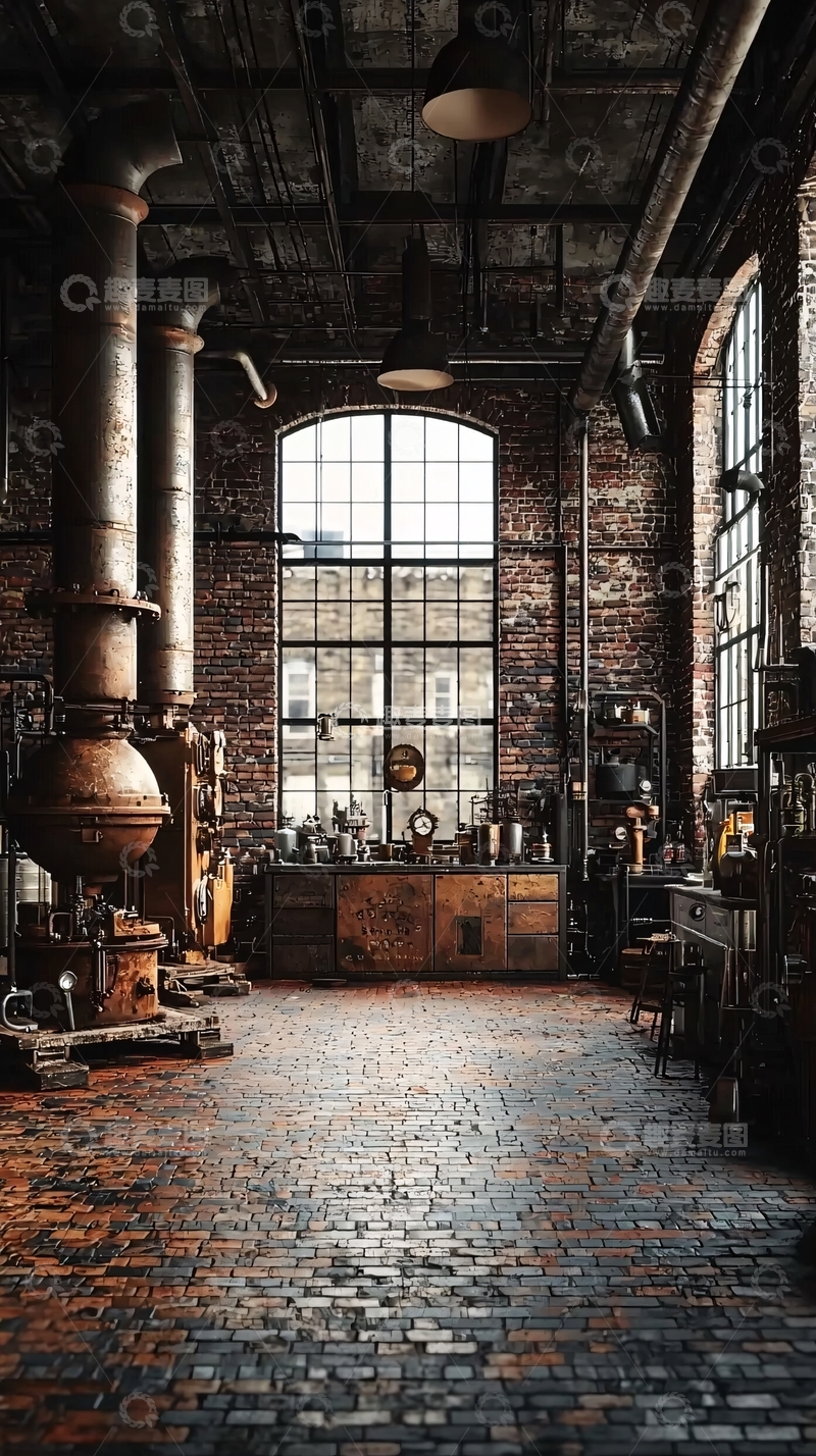 高清大图下载【趣麦麦图】工业时代的废弃工厂车间