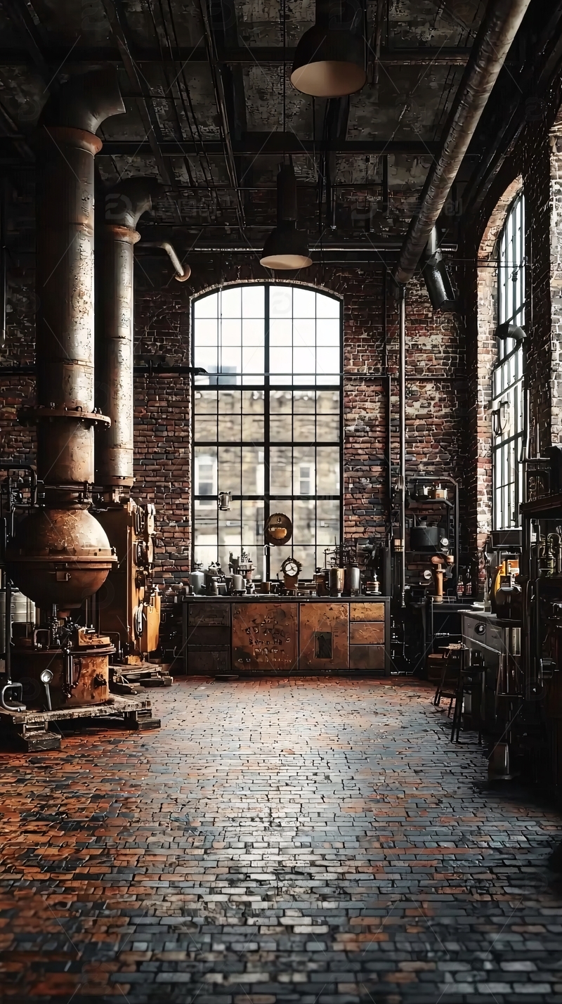 高清大图下载【趣麦麦图】工业时代的废弃工厂车间