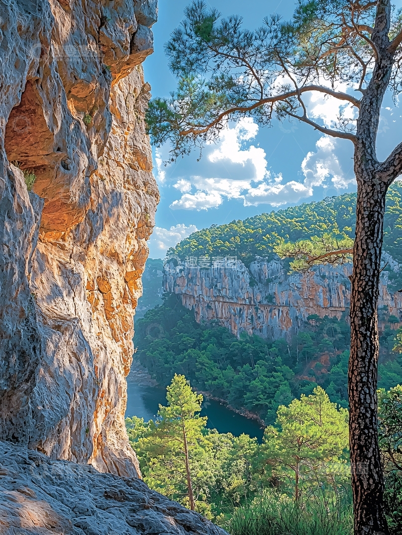 高清大图下载【趣麦麦图】峡谷阳光下的自然景观