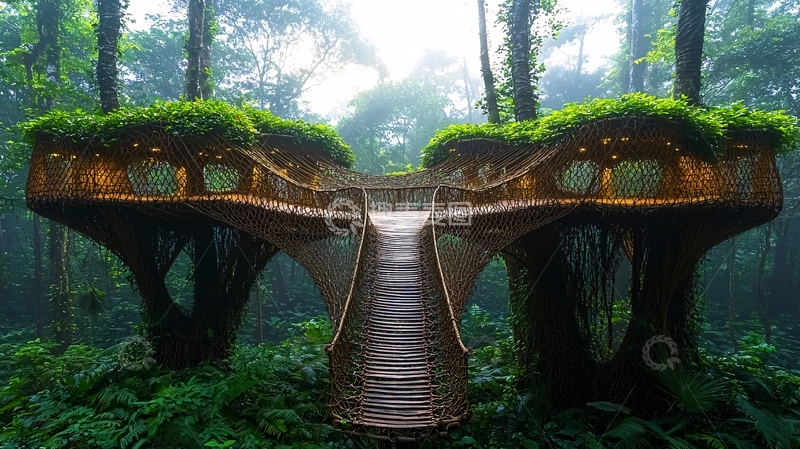 高清大图下载【趣麦麦图】树上房屋