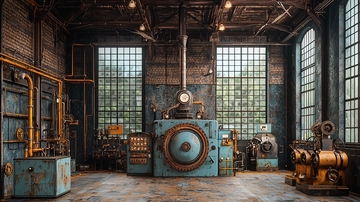 废弃工业车间内部