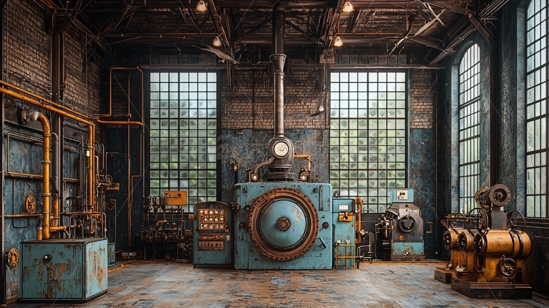 高清大图下载【趣麦麦图】废弃工业车间内部